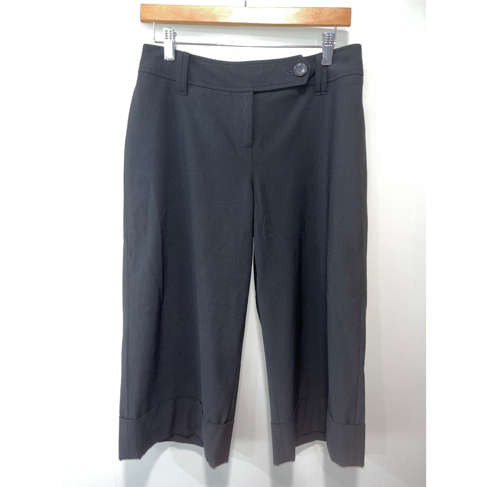 Loft Women's Black Julie Pants With Buttoned Pockets & Side Button Size 4